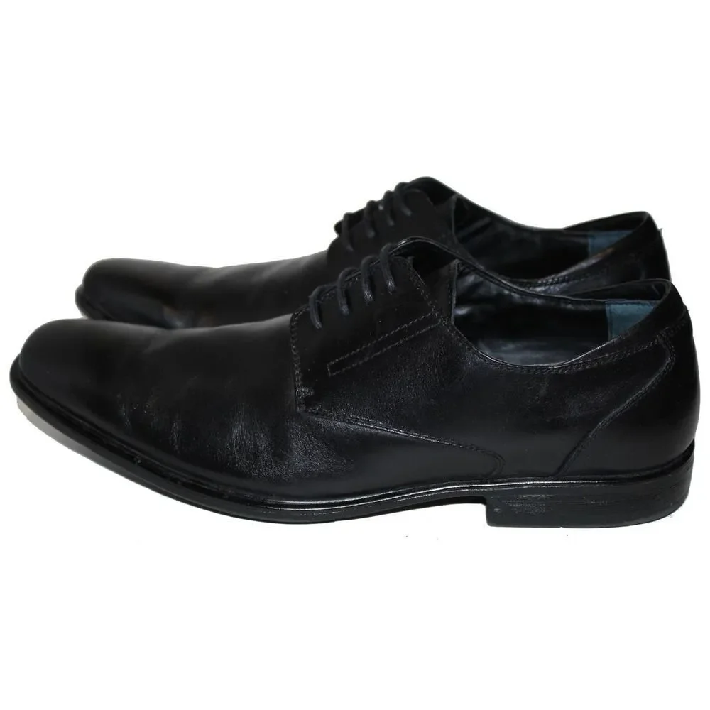 ALFANI Crown Black Leather Dress Oxfords Size 11 M